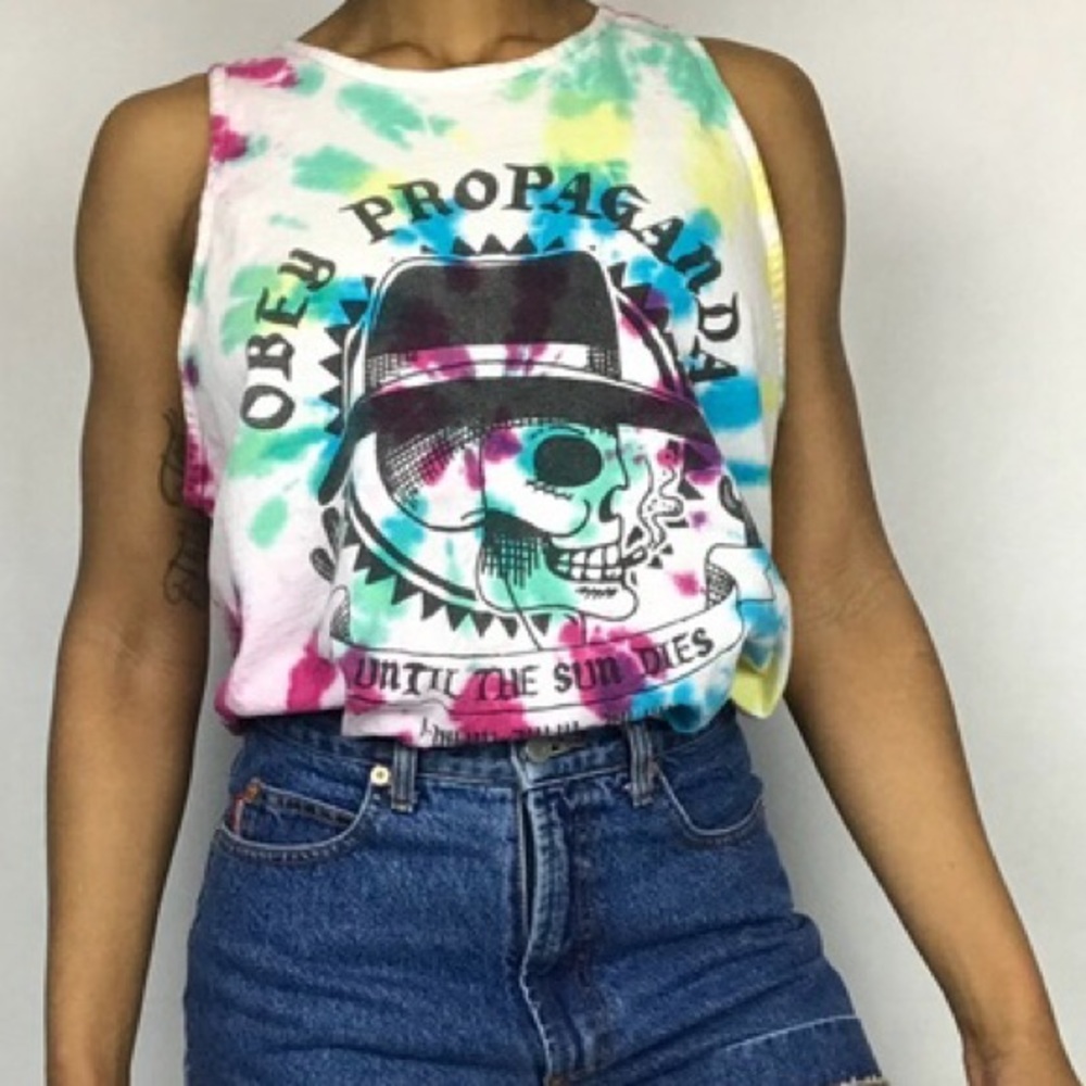 Obey tie dye tank
